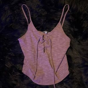Purple strappy crop top
